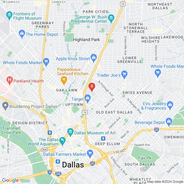 Dallas Wing Chun Academy location map