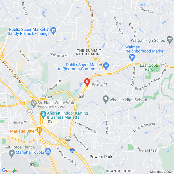 Marietta Limo Service location map