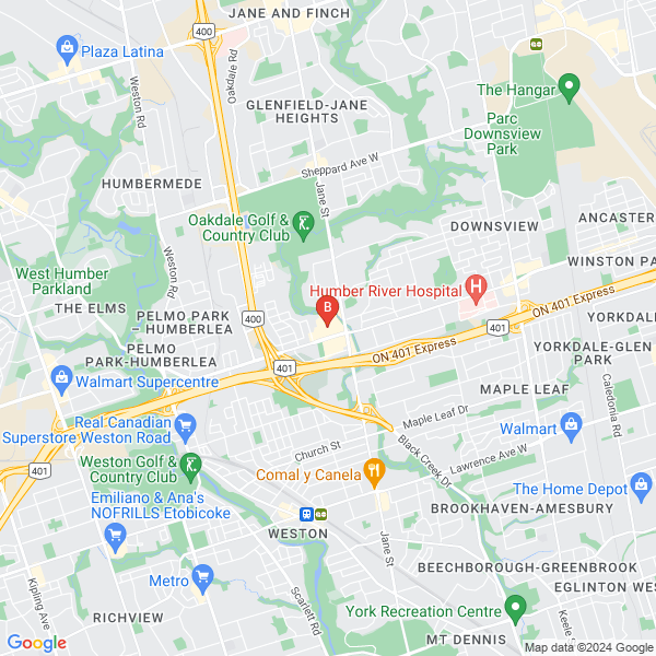 Ontario Conservatory of Music location map