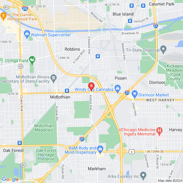 Milen Amoco location map